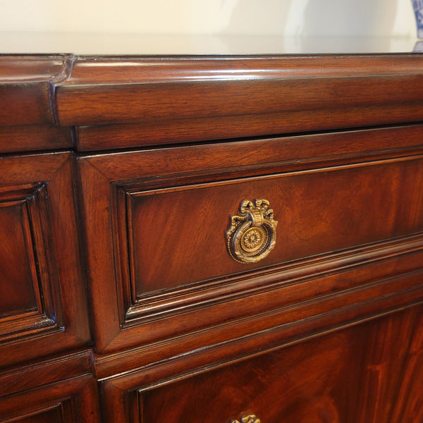 Louis XVI Grande Commode with Mahogany Top