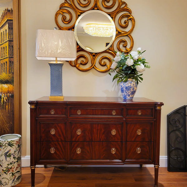Louis XVI Grande Commode with Mahogany Top