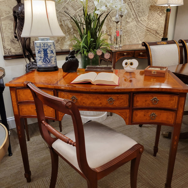 Petite Directoire Mahogany and Burl Writing Desk