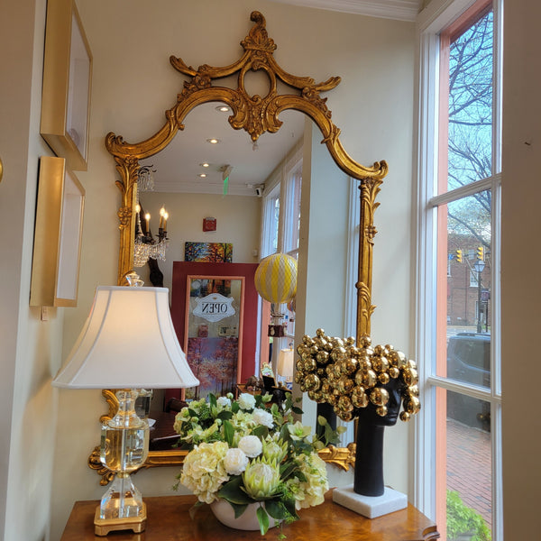 Craved Mirror Leon - Gold Finish