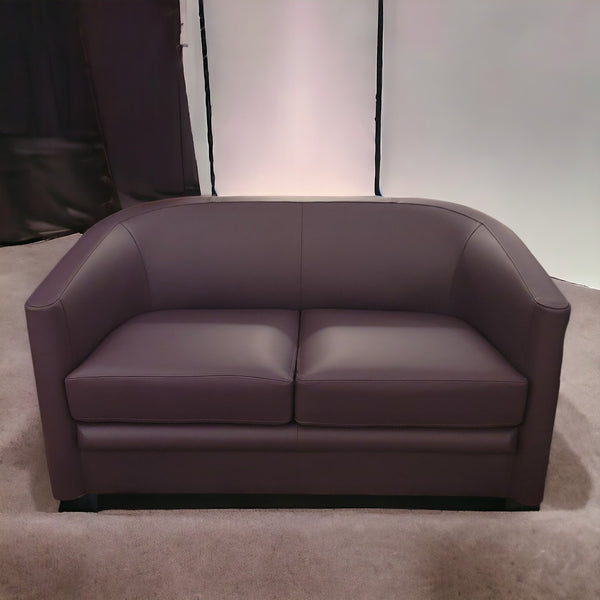 Petite Mercury Loveseat - Plum Leather