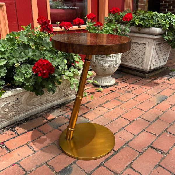 Round Side Table Burl Ash