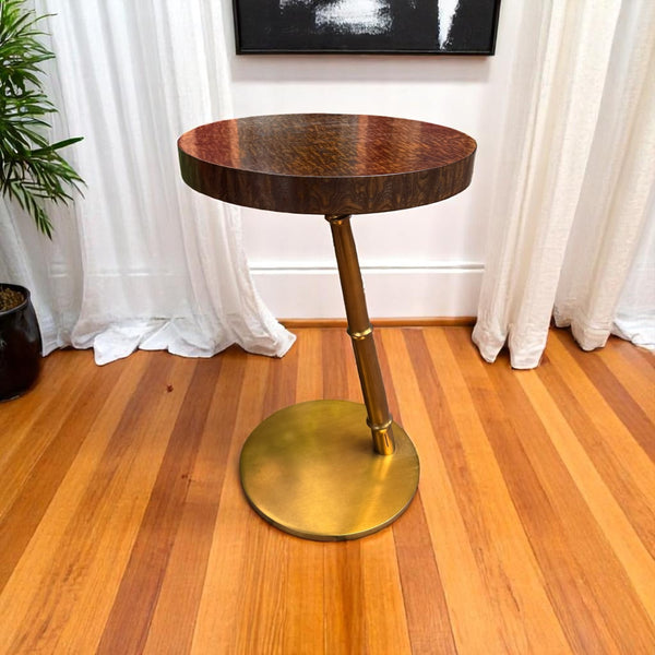 Round Side Table Burl Ash