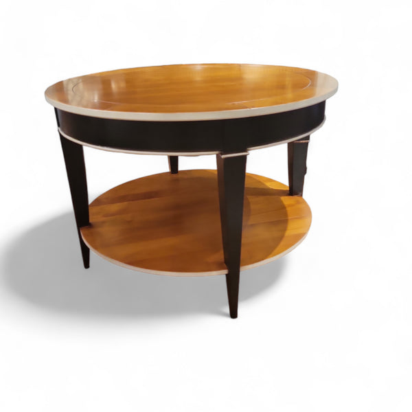 Directoire Deco Round Coffee Table - Cherry with Accents