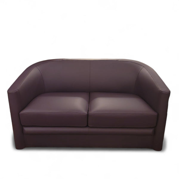 Petite Mercury Loveseat - Plum Leather