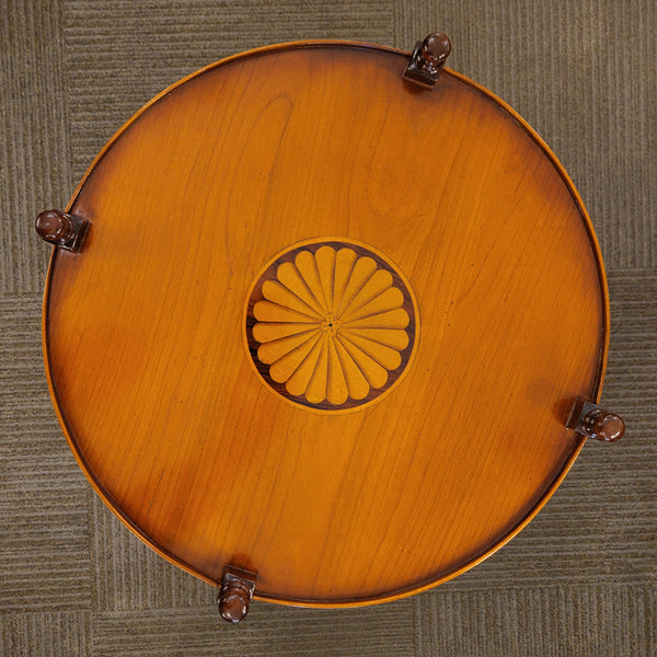 Louis Philippe Round Side Table - Cherry Wood