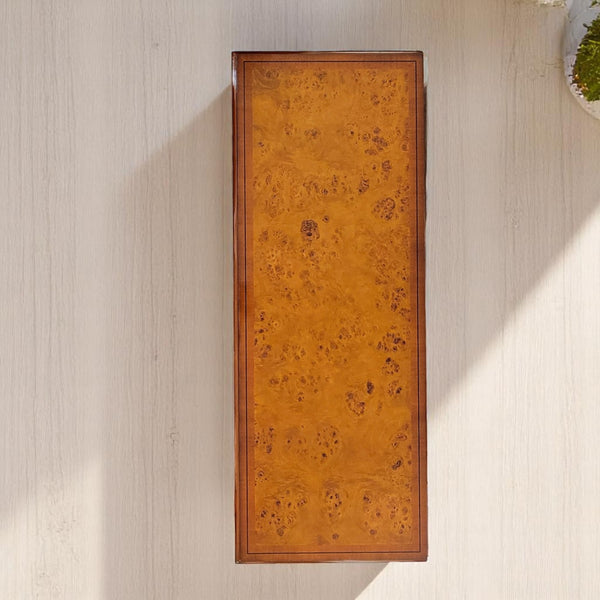 Louis XVI Narrow Writing Desk Vanity - Burl