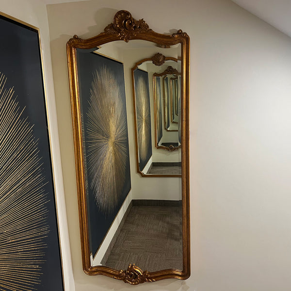 Deep Carved Vertical Mirror