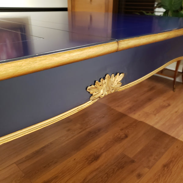 Louis XV Dining Table - Cherry in Bleu