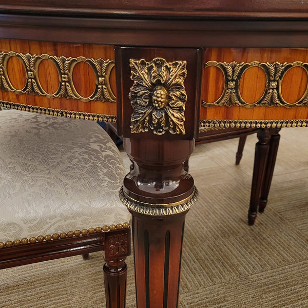 Louis XVI Oval Dining Table - King & Rosewood with Leaves