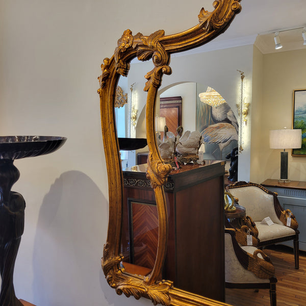 Louis XV Three Panel Mirror in Gold Leaf