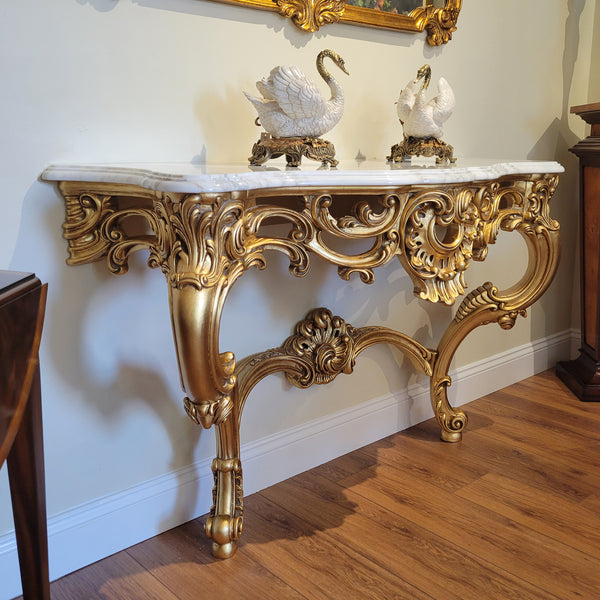 Louis XV Wall Console - Gold Leaf