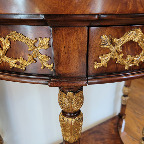 Petite Demi-Lune Console - Mahogany