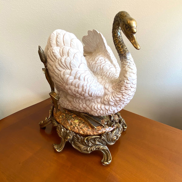 Porcelain Swan with Bronze Ormolu
