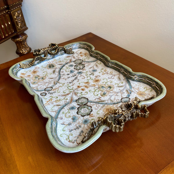 Porcelain Plate with Bronze Ormolu