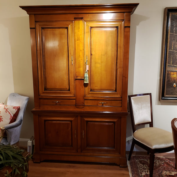 Louis Philippe Two Corps Cabinet- Cherry Deco