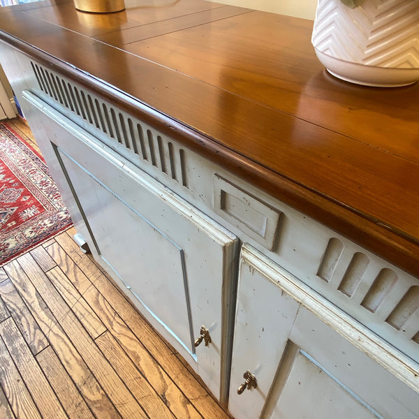 Louis XV Solid Cherry Buffet - Bleu Ciel