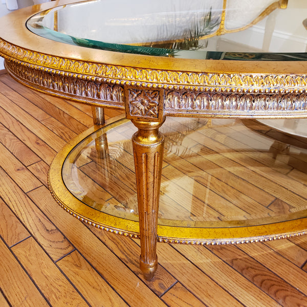 Louis XVI Coffee Table - Gold Leaf