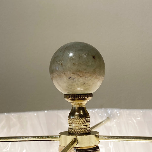 Jade & Brass Floor Lamp