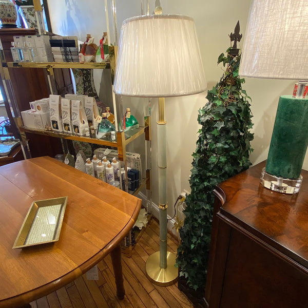 Jade & Brass Floor Lamp