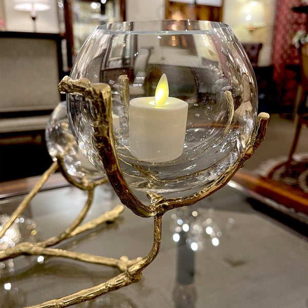 Solid Brass Gold Branch Candle Holder