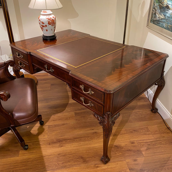Partner Desk - Flame Wood