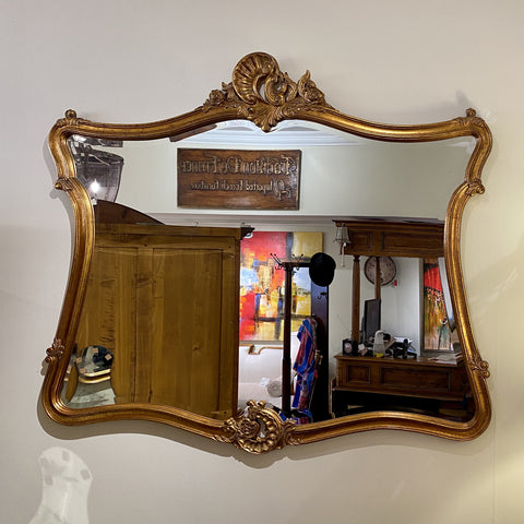 Alexandria Mirror - Solid Mahogany Antique Gold