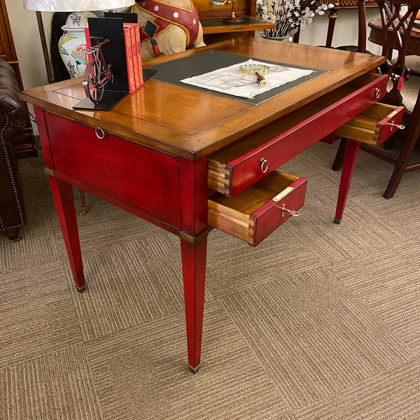 Directoire Solid Cherry Writing Desk - Crimson Red