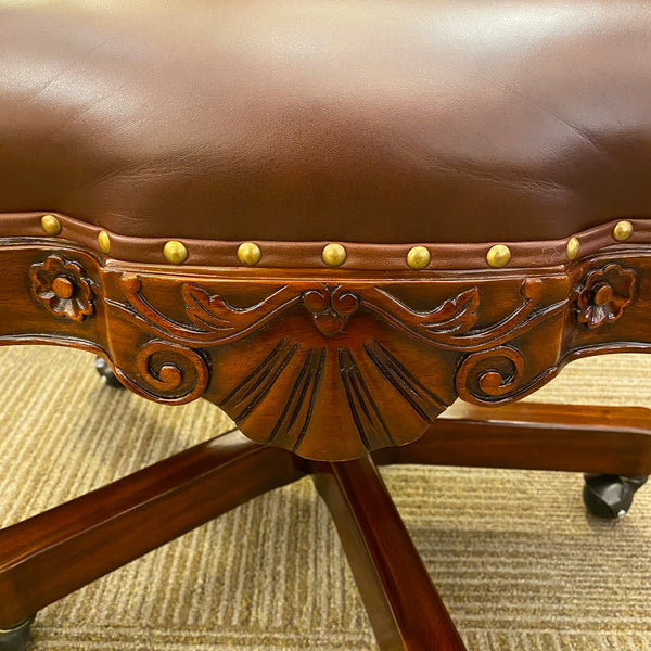 Leather Office Chair with Rollers