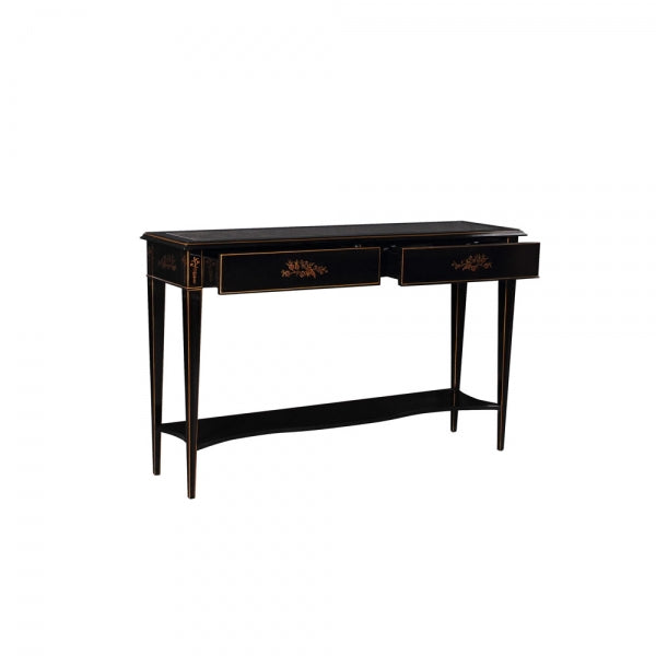 Chinoiserie Console - Black Lacquer