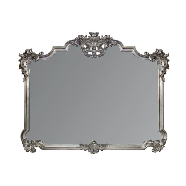 Grand Louis XV Solid Mahogany Mirror Hand Carved