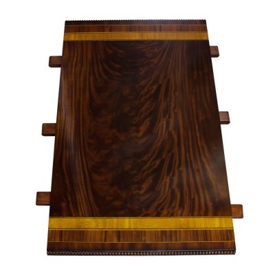 Extra Long Hand Carved Dining table with Three Pedestals