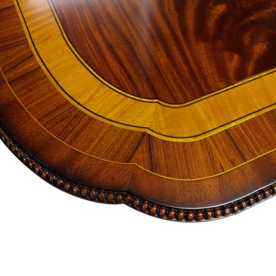 Extra Long Hand Carved Dining table with Three Pedestals