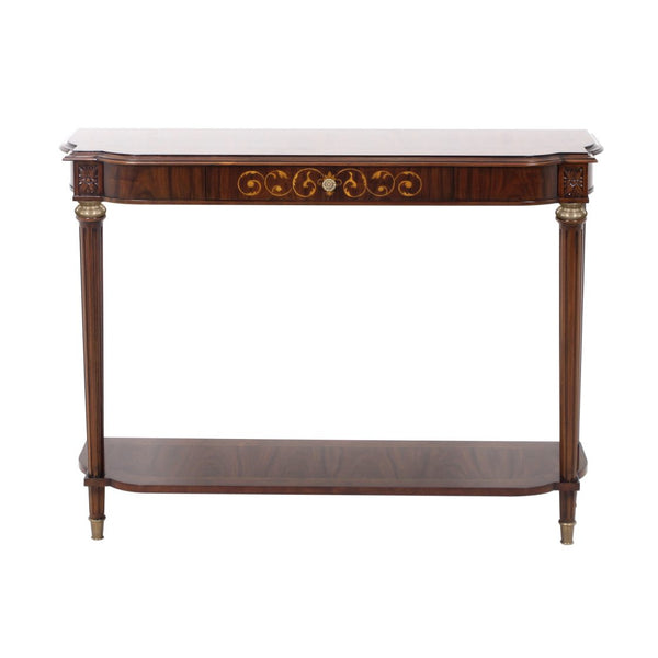 Solid Mahogany Petite Console with Inlay