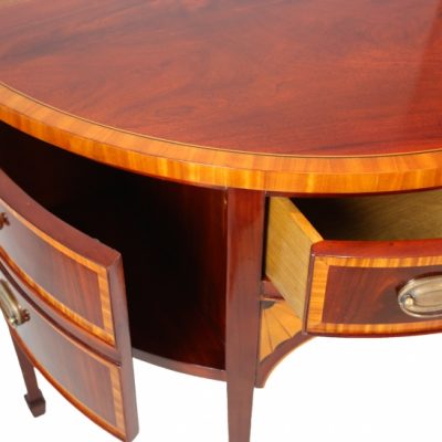 Directoire Demi-Lune Sideboard in Red Mahogany Finish