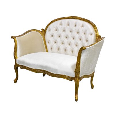 *Louis XV Bordeaux Loveseat - Ivory