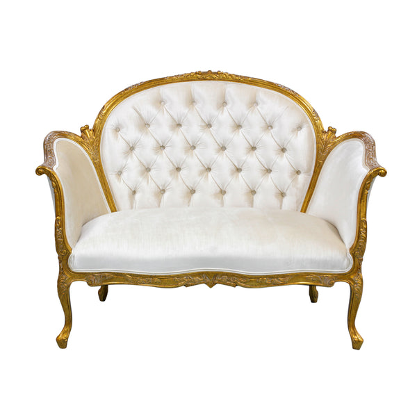 *Louis XV Bordeaux Loveseat - Ivory