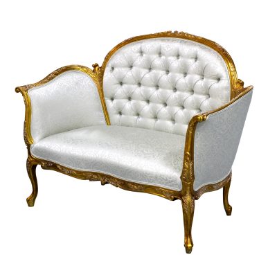 Louis XV Bordeaux Loveseat - Pastel