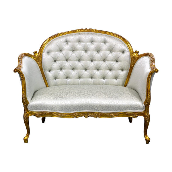 Louis XV Bordeaux Loveseat - Pastel