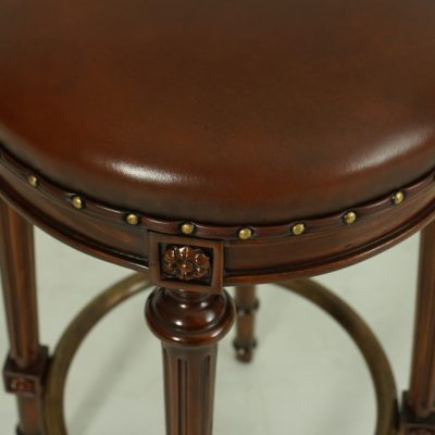 Louis XVI Bar or Counter Top Stool - Marron