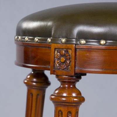 Louis XVI Bar or Counter Top Stool - Black