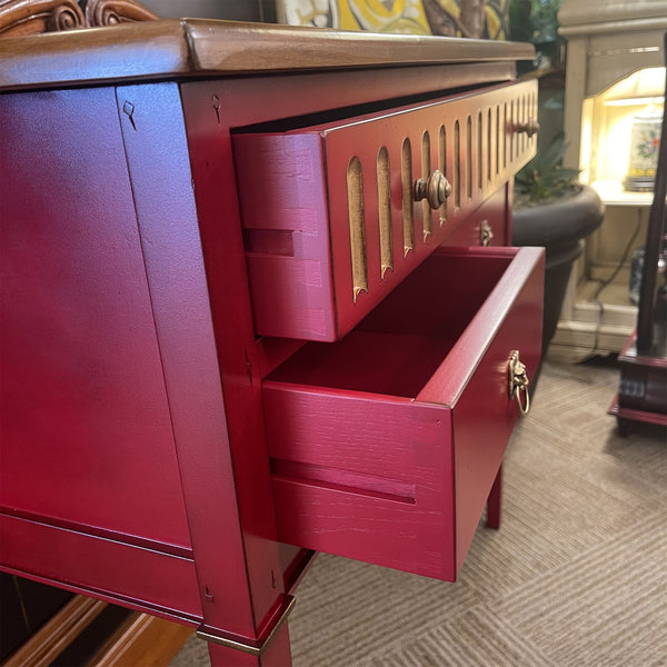 Console Dessus Bois - Rouge