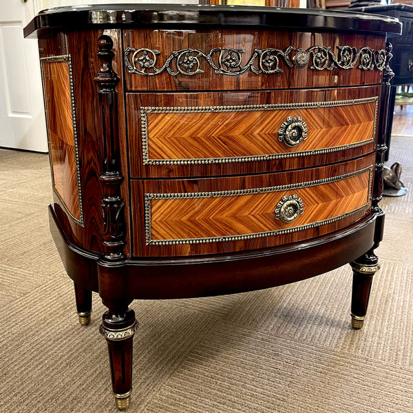 Louis XVI Side Table 3 Drawers Rosewood