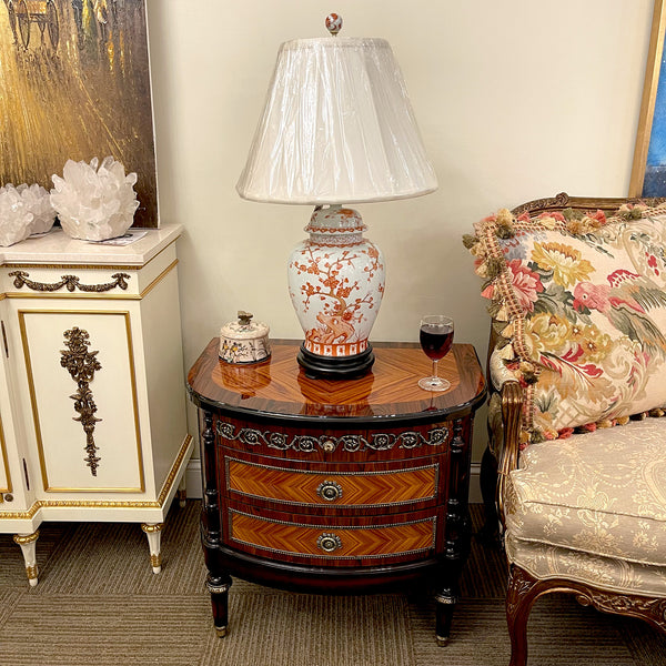 Louis XVI Side Table 3 Drawers Rosewood