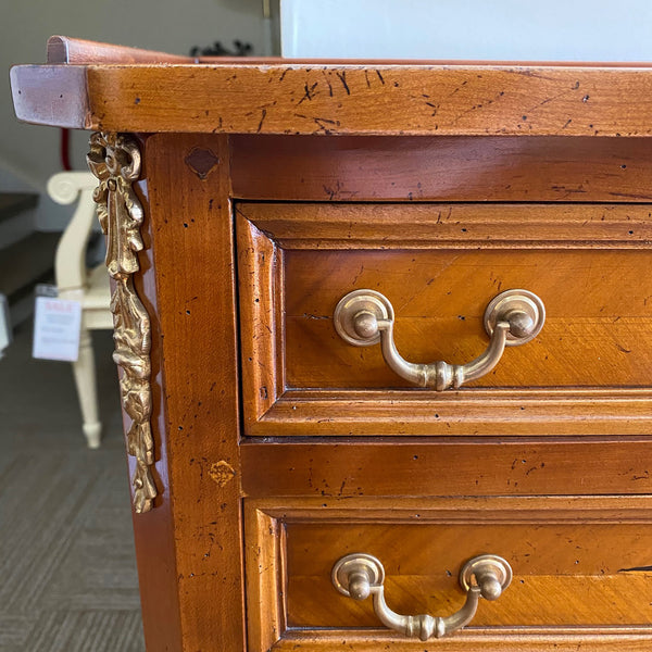 Louis XV Side Table Four Drawer Cherry