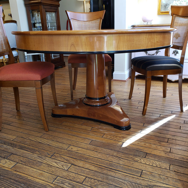 Round Pedestal Dining Table - Solid Cherry w/two leaf