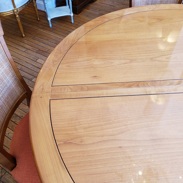 Round Pedestal Dining Table - Solid Cherry w/two leaf