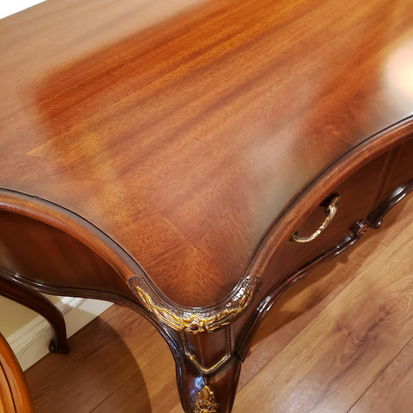 Louis XV Vanity - Three Drawer Mahogany