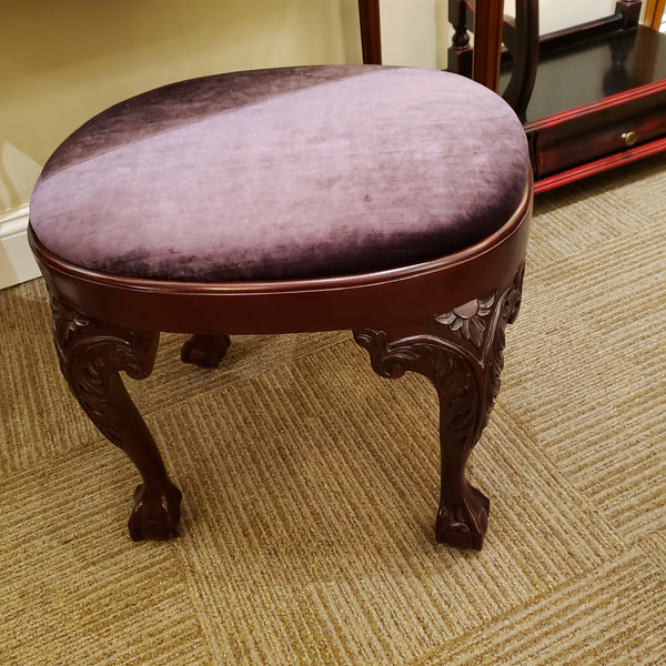 Solid Mahogany Deep Carved Bench