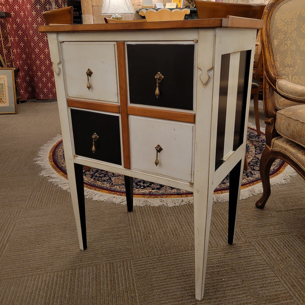 Montespan Two Door Cabinet - Black and White